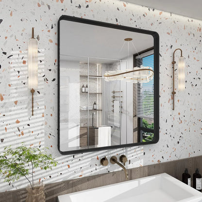 Aluminum Alloy Framed Tempered Glass Wall Decor Vanity Bathroom Mirror