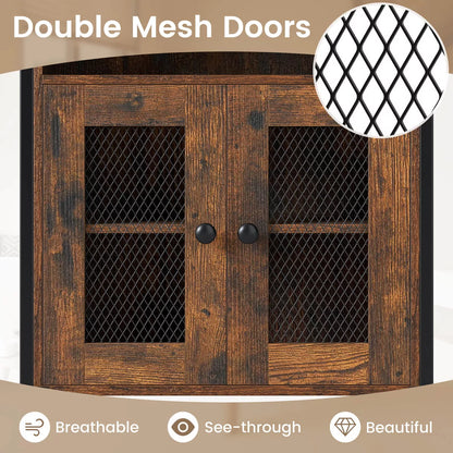 Costway over the Toilet Cabinet room Toilet Storage Organizer with Double Door Cabinet