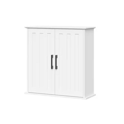 Monroe 23.63 In. W X 8.69 In. D X 23.75 In. H Bathroom Storage Wall Cabinet with Adjustable Shelves in White