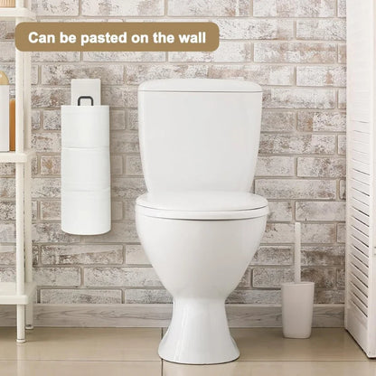 Bathroom Toilet Paper Holder with Storage Extra 3 Rolls, over the Tank Toilet Paper Holder Wall Mount, Small Restroom Organizer