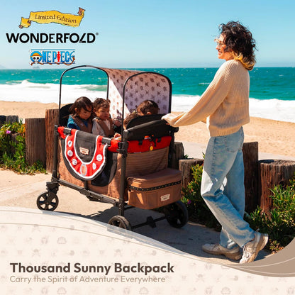 ONE Piece Thousand Sunny Limited Edition 4 Seater Stroller Wagon - Spacious, Safe, and Stylish Ride with All-Terrain Wheels