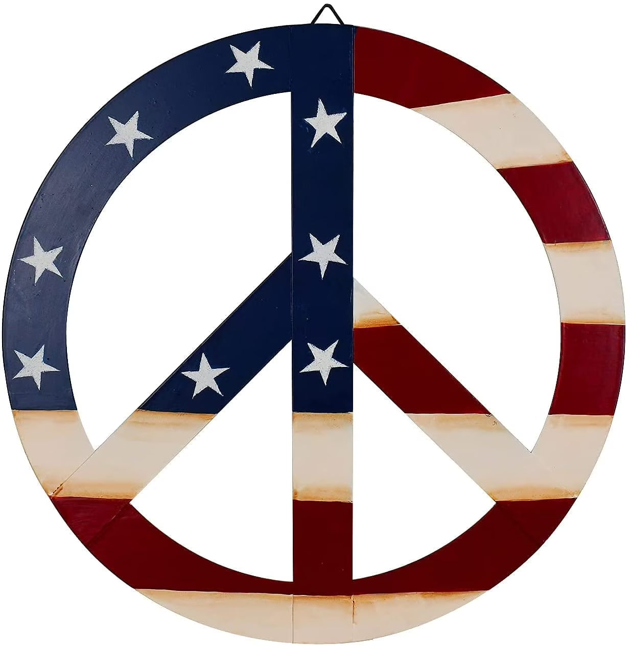 Rustic Metal Peace Sign for Home Decor Decorative Metal Hanging Peace Sign Wall Decor