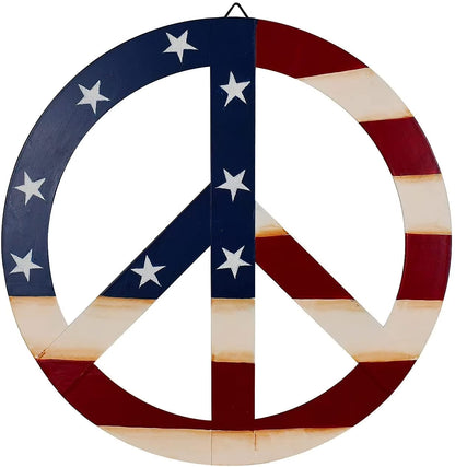 Rustic Metal Peace Sign for Home Decor Decorative Metal Hanging Peace Sign Wall Decor