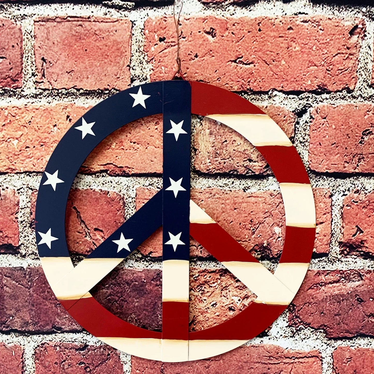 Rustic Metal Peace Sign for Home Decor Decorative Metal Hanging Peace Sign Wall Decor