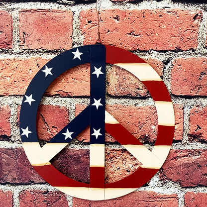 Rustic Metal Peace Sign for Home Decor Decorative Metal Hanging Peace Sign Wall Decor