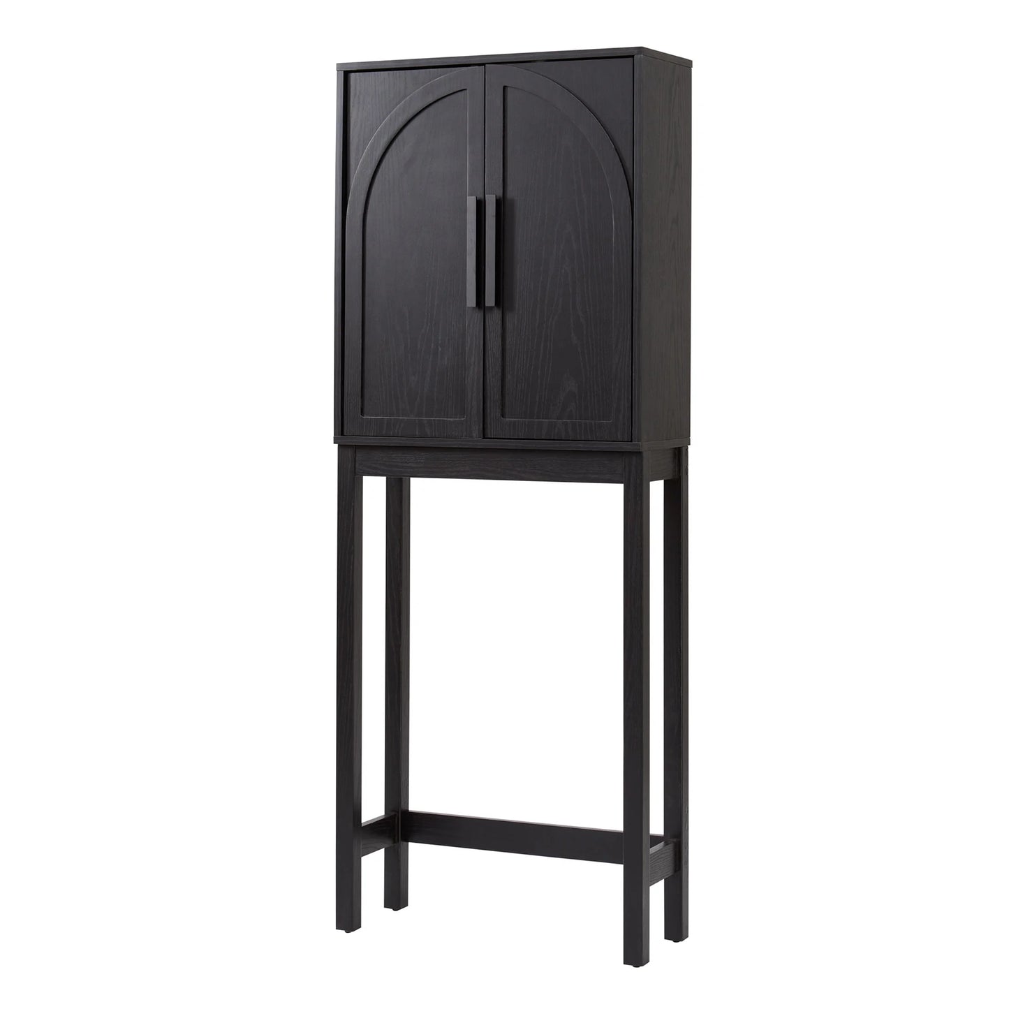 Juliet Over-The-Toilet Space Saver Cabinet, 2 Adjustable Shelves, Black
