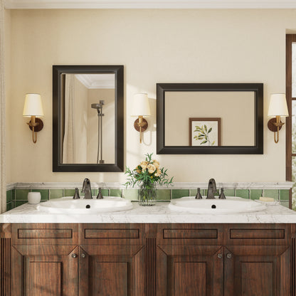 5-Year Warranty Full Size Farmhouse Beveled Metal Rectangle Wall Bathroom Vanity Mirrors