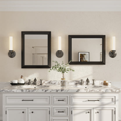 5-Year Warranty Full Size Farmhouse Beveled Metal Rectangle Wall Bathroom Vanity Mirrors