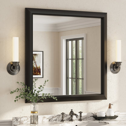 5-Year Warranty Full Size Farmhouse Beveled Metal Rectangle Wall Bathroom Vanity Mirrors
