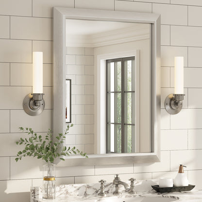 5-Year Warranty Full Size Farmhouse Beveled Metal Rectangle Wall Bathroom Vanity Mirrors