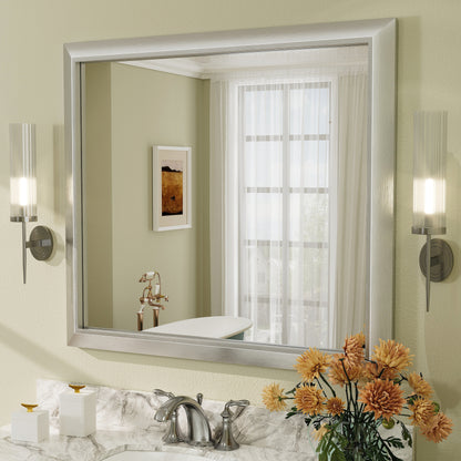 5-Year Warranty Full Size Farmhouse Beveled Metal Rectangle Wall Bathroom Vanity Mirrors