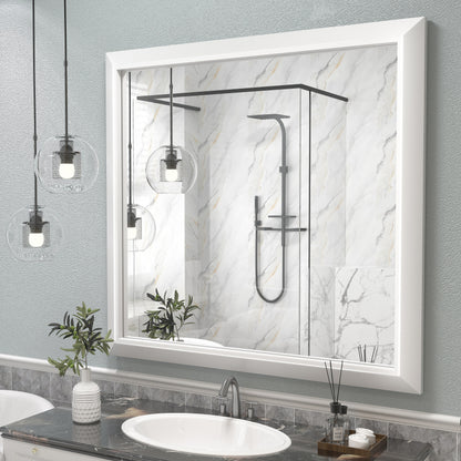 5-Year Warranty Full Size Farmhouse Beveled Metal Rectangle Wall Bathroom Vanity Mirrors