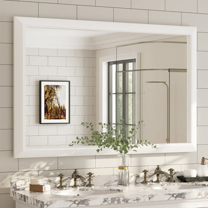 5-Year Warranty Full Size Farmhouse Beveled Metal Rectangle Wall Bathroom Vanity Mirrors