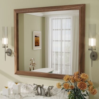 5-Year Warranty Full Size Farmhouse Beveled Metal Rectangle Wall Bathroom Vanity Mirrors