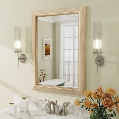 5-Year Warranty Full Size Farmhouse Beveled Metal Rectangle Wall Bathroom Vanity Mirrors