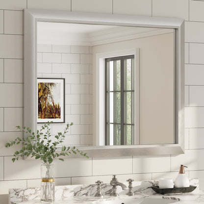 5-Year Warranty Full Size Farmhouse Beveled Metal Rectangle Wall Bathroom Vanity Mirrors