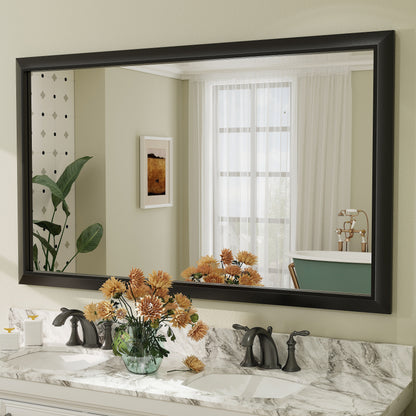 5-Year Warranty Full Size Farmhouse Beveled Metal Rectangle Wall Bathroom Vanity Mirrors