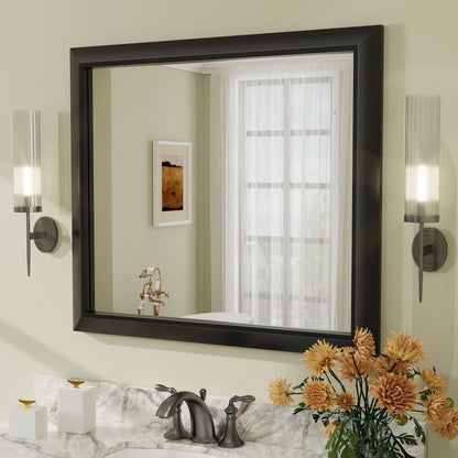 5-Year Warranty Full Size Farmhouse Beveled Metal Rectangle Wall Bathroom Vanity Mirrors