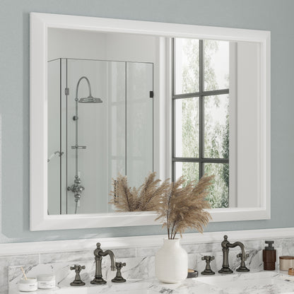 5-Year Warranty Full Size Farmhouse Beveled Metal Rectangle Wall Bathroom Vanity Mirrors