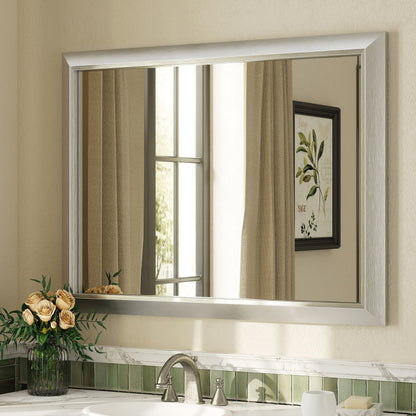 5-Year Warranty Full Size Farmhouse Beveled Metal Rectangle Wall Bathroom Vanity Mirrors
