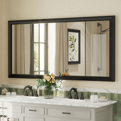 5-Year Warranty Full Size Farmhouse Beveled Metal Rectangle Wall Bathroom Vanity Mirrors