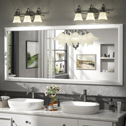 5-Year Warranty Full Size Farmhouse Beveled Metal Rectangle Wall Bathroom Vanity Mirrors