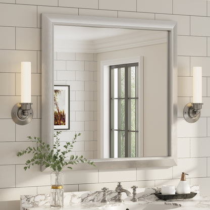 5-Year Warranty Full Size Farmhouse Beveled Metal Rectangle Wall Bathroom Vanity Mirrors
