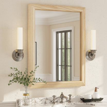 5-Year Warranty Full Size Farmhouse Beveled Metal Rectangle Wall Bathroom Vanity Mirrors