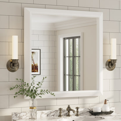 5-Year Warranty Full Size Farmhouse Beveled Metal Rectangle Wall Bathroom Vanity Mirrors