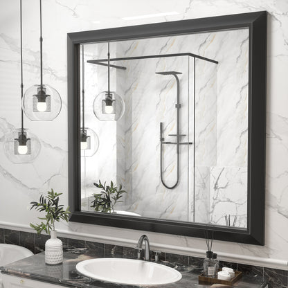 5-Year Warranty Full Size Farmhouse Beveled Metal Rectangle Wall Bathroom Vanity Mirrors