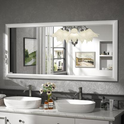 5-Year Warranty Full Size Farmhouse Beveled Metal Rectangle Wall Bathroom Vanity Mirrors