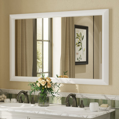 5-Year Warranty Full Size Farmhouse Beveled Metal Rectangle Wall Bathroom Vanity Mirrors