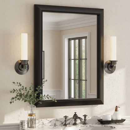 5-Year Warranty Full Size Farmhouse Beveled Metal Rectangle Wall Bathroom Vanity Mirrors