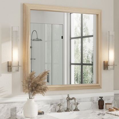 5-Year Warranty Full Size Farmhouse Beveled Metal Rectangle Wall Bathroom Vanity Mirrors