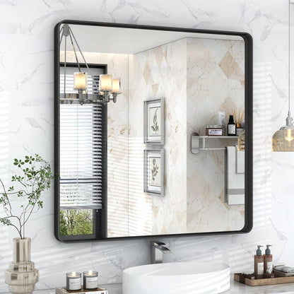 Aluminum Alloy Framed Tempered Glass Wall Decor Vanity Bathroom Mirror