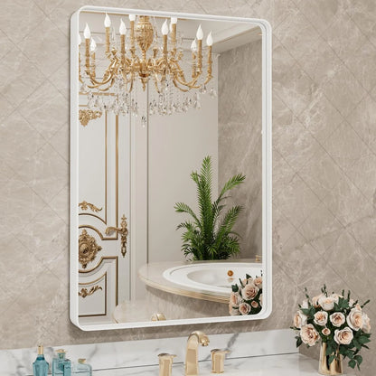 Aluminum Alloy Framed Tempered Glass Wall Decor Vanity Bathroom Mirror
