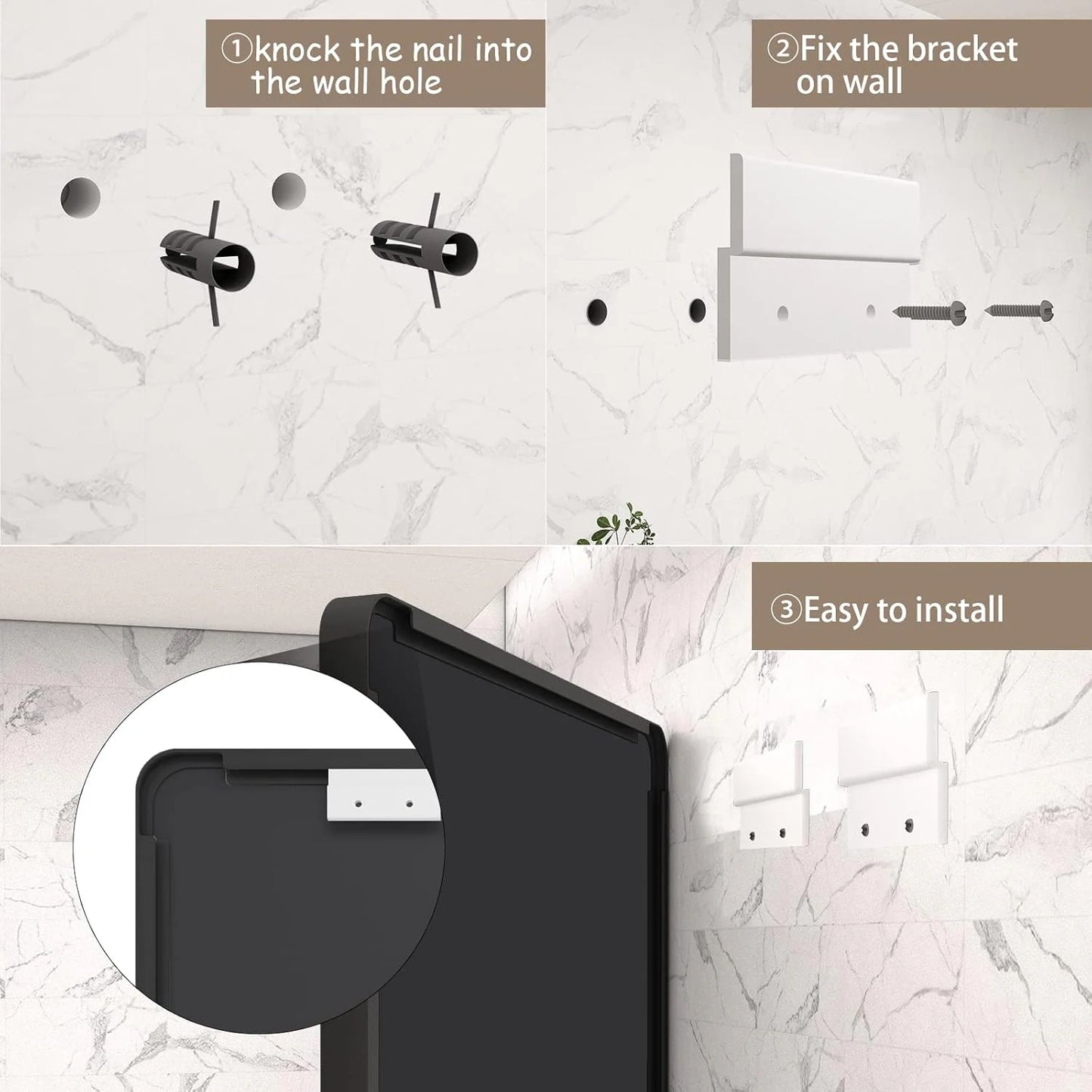 Aluminum Alloy Framed Tempered Glass Wall Decor Vanity Bathroom Mirror