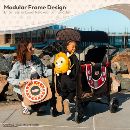 ONE Piece Thousand Sunny Limited Edition 4 Seater Stroller Wagon - Spacious, Safe, and Stylish Ride with All-Terrain Wheels