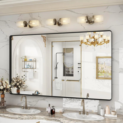Aluminum Alloy Framed Tempered Glass Wall Decor Vanity Bathroom Mirror